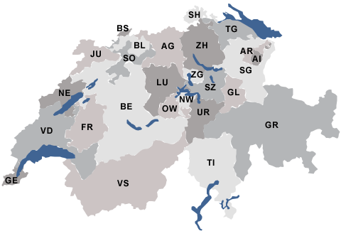 Kantonale Online-Karten Erdwärmenutzung